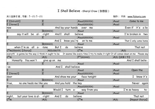 张悬版-I shall believe Sheryl Crow0000