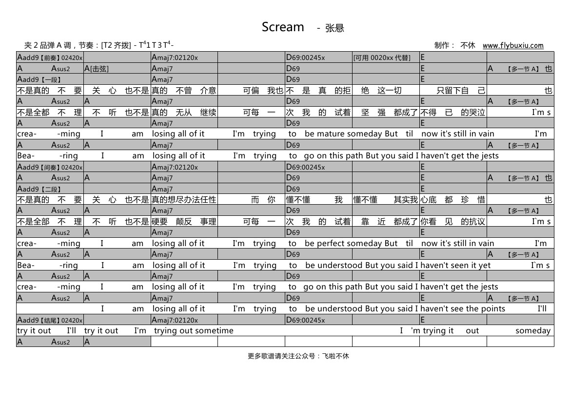 宝贝 - 张悬C调完美弹唱吉他谱C调六线吉他谱-虫虫吉他谱免费下载